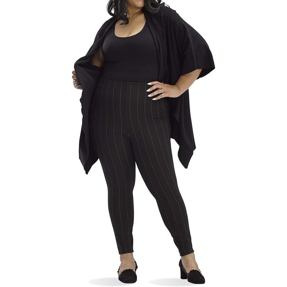 HUE Throw Sweater Women's Black Knit Long Sleeve Open Front Cozy Classic ERK918